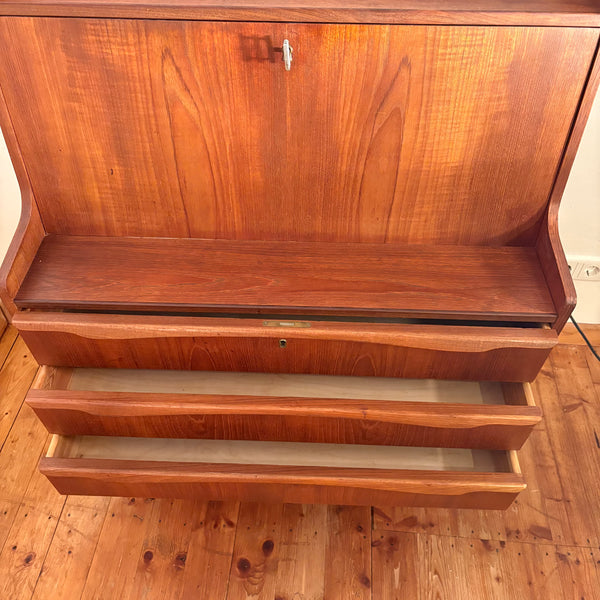 Vintage Mid Century Teak Holz Sekretär dänisches Design