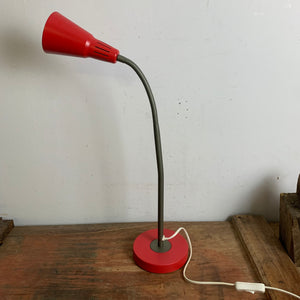 Vintage Schwanenhals Lampe Kvart von Marianne und Knut Hagberg für Ikea in rot