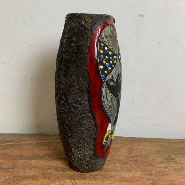 Mid Century Design Lava Vase von Melior