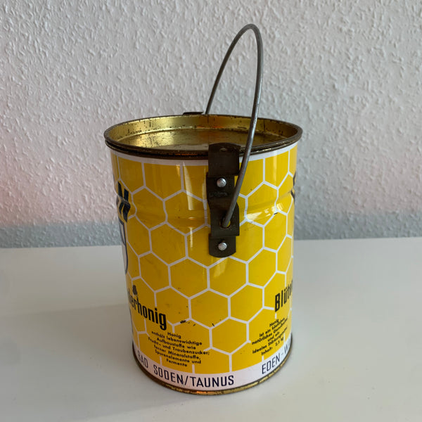 Vintage Eden Blüten Schleuderhonig Blechdose Eimer