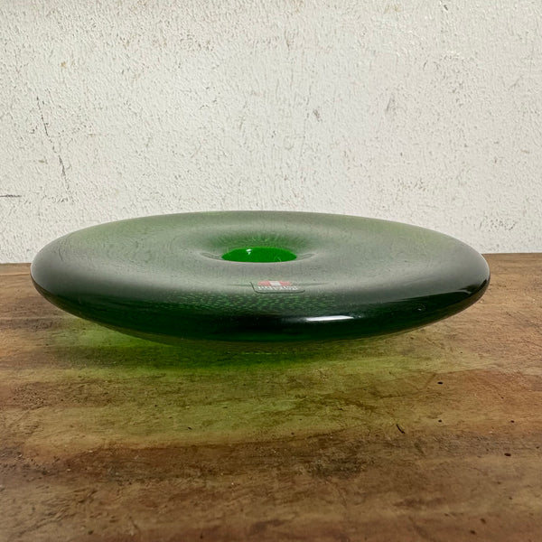 Vintage Glas Kerzenständer Nappi von Markku Salo für littala in grün