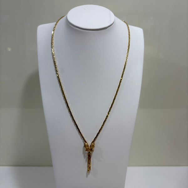 Kette mit Goldschleife 585er Gold in Y-Form