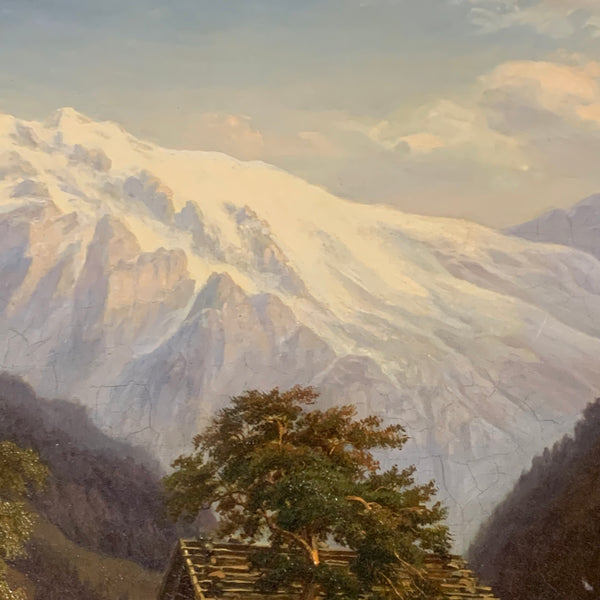 Ölgemälde Das Wetterhorn vor Interlaken von Adolf Chevalier