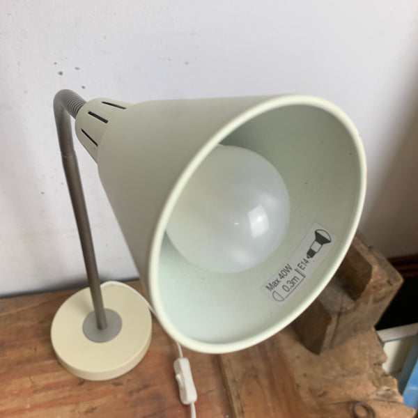 Vintage Schwanenhals Lampe Kvart von Marianne und Knut Hagberg für Ikea in weiß