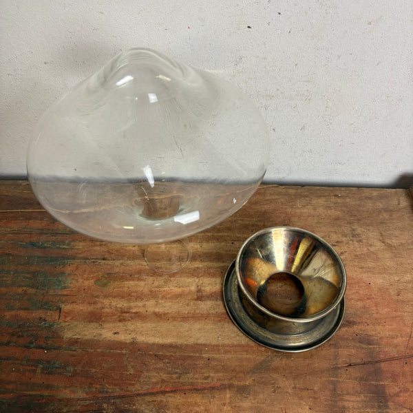 Vintage Wein Dekanter mit versilbertem Sockel