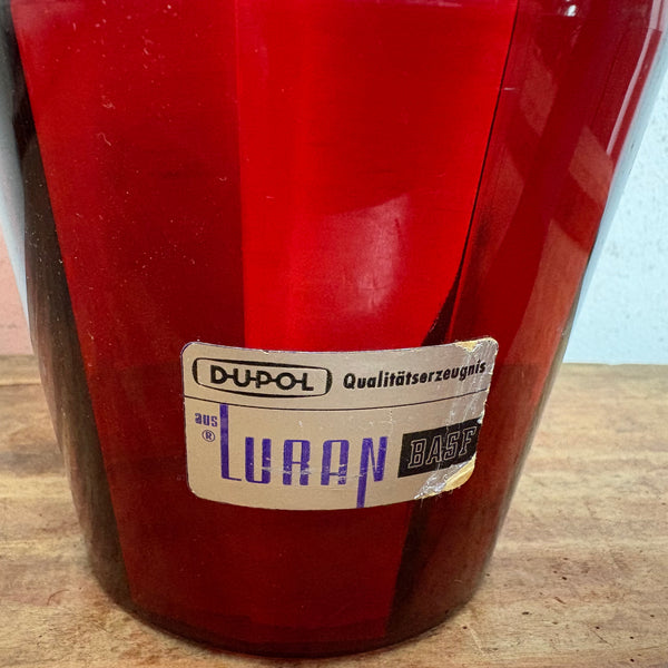 Vintage Eiswürfelbehälter mit Zange aus Luran von BASF