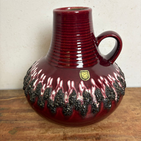 Vintage Fat Lava Keramik Vase von Fohr 411-20