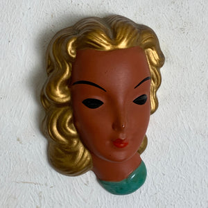 Vintage Mid Century Wandkeramik von Adolf Prisch für Goldscheider Nr. 8248
