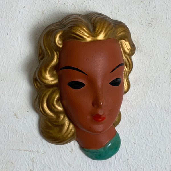 Vintage Mid Century Wandkeramik von Adolf Prisch für Goldscheider Nr. 8248