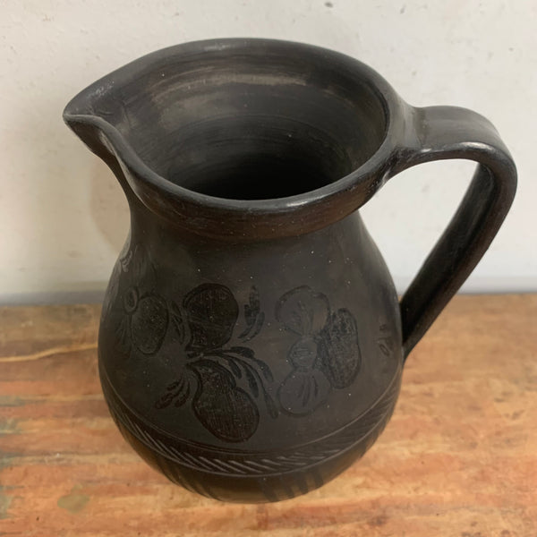 Black Pottery Krug von Janos Nagy aus Nadudvar in Ungarn