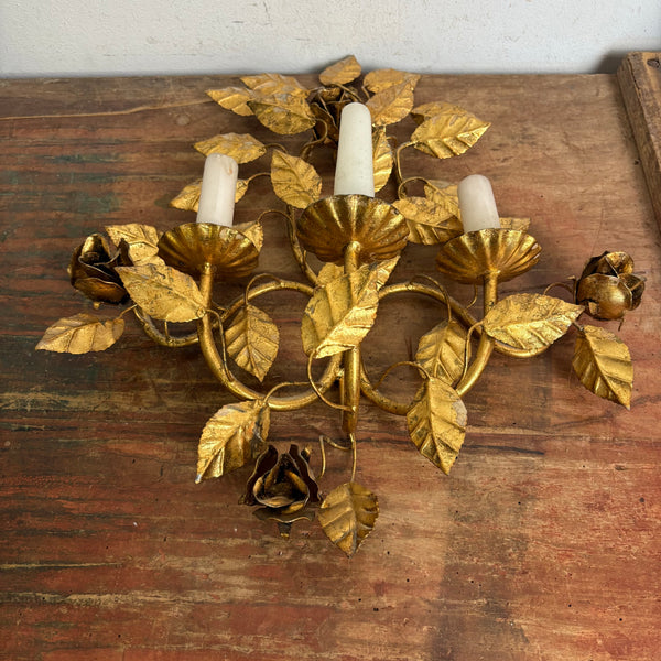 Vintage Florentiner Wand Kerzenleuchter