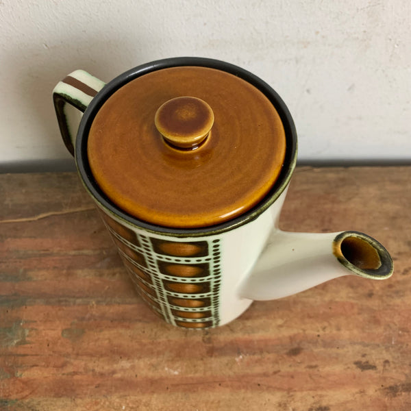Vintage belgische Kaffeekanne Delta Noix von Boch Rambouillet