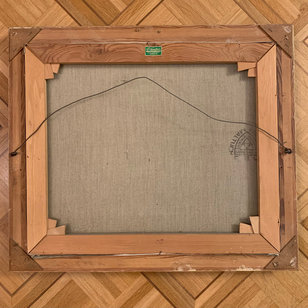Ölgemälde Stillleben mit Geige im Kerzenschein von Alois M. Hennersdorf