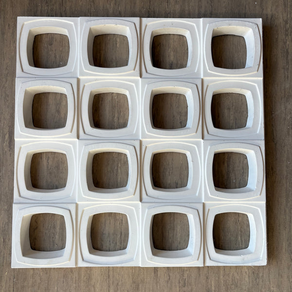 Vintage Space Age Design Rasterdecke mit 3D Deckenplatten