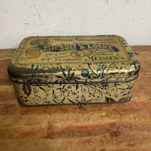 Vintage Blechdose Meissner Nahmaschinen Fabrik