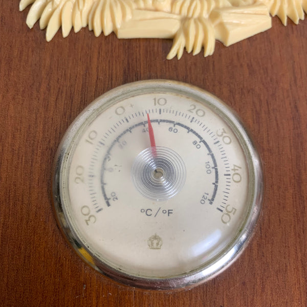 Vintage Mid Century Wandbild mit Thermometer
