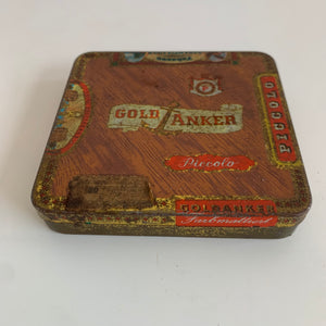 Vintage Zigaretten Blechdose Gold Anker Piccolo Cigaretten