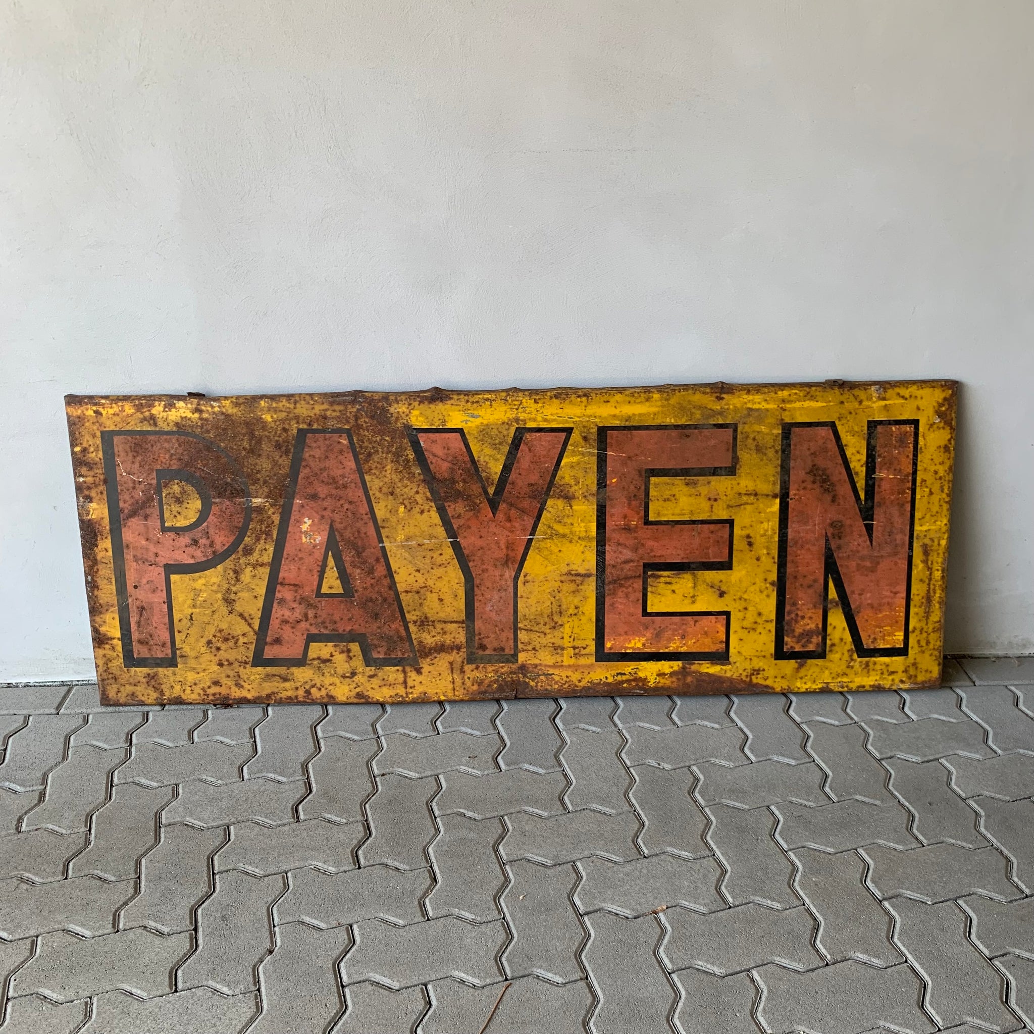 Vintage Metall Schild Payen