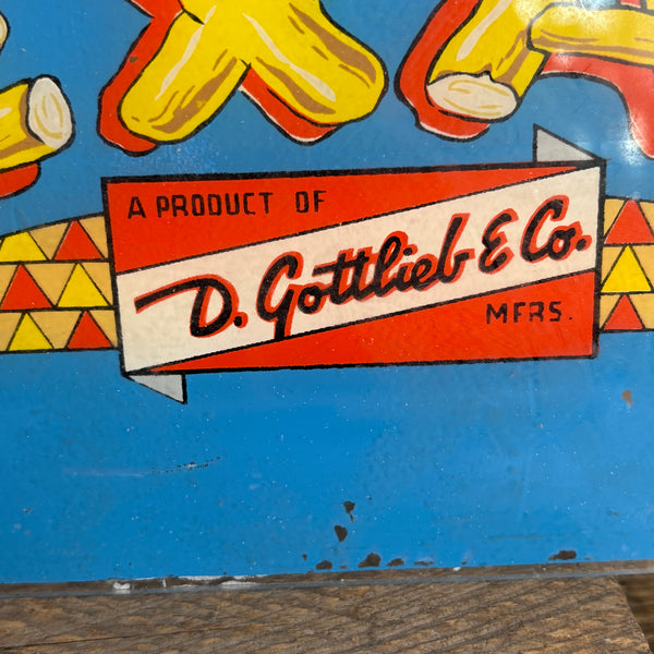 Vintage Pinball Backglass Flipperscheibe Gottlieb Texan
