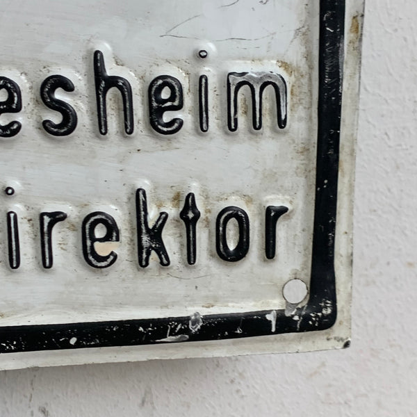 Vintage Blechschild Abladen von Müll Verboten