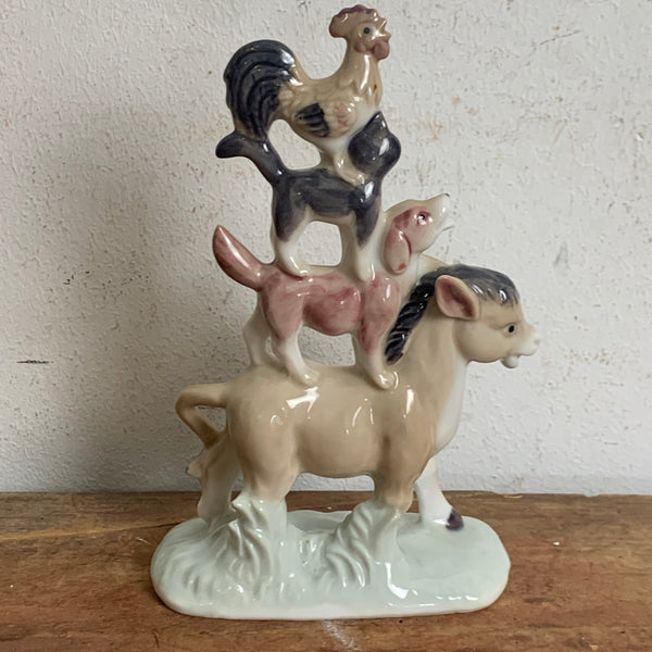 Vintage Porzellan Figur Bremer Stadtmusikanten