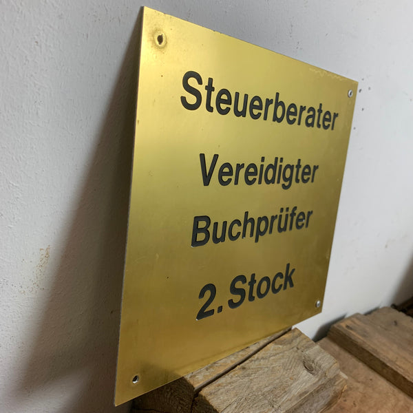 Vintage Blechschild Steuerberater Vereidigter Buchprüfer