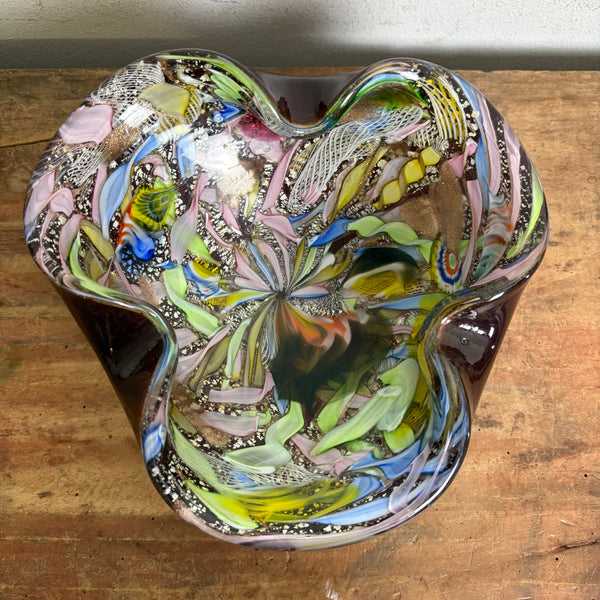 Vintage Design Kunst Aschenbecher Tutti Frutti Muranoglas von Dino Martens für Avem