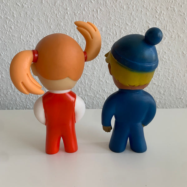Vintage Maskottchen Jan Cux und Cuxi