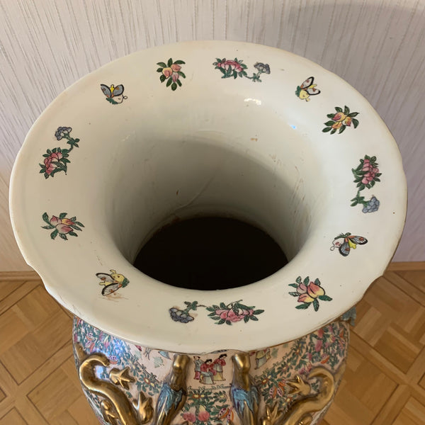 Antike große Familien Rosenvase  131 cm Chinesische Vase