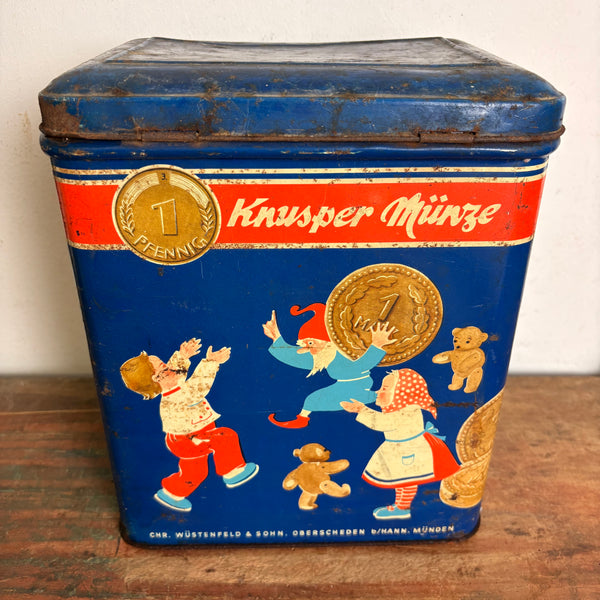 Vintage Blechdose Mundenia Bonbons Knusper Münze
