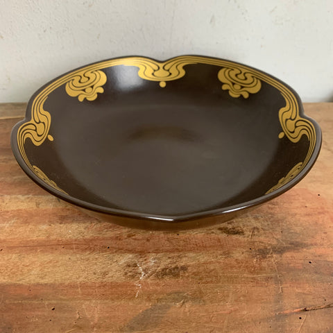 Vintage Porzellan Schale Bodil braun-gold von Rosenthal Studio Linie