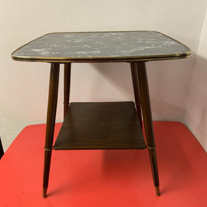 Vintage Mid Century TV Drehtisch Beistelltisch mit Ablage