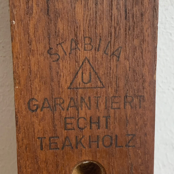 Vintage Teakholz Wasserwaage 33 VN / 50 cm von Stabila