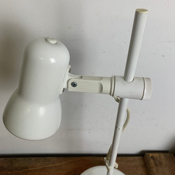 Vintage Schreibtischlampe Spot von Hustadt Leuchten weiß
