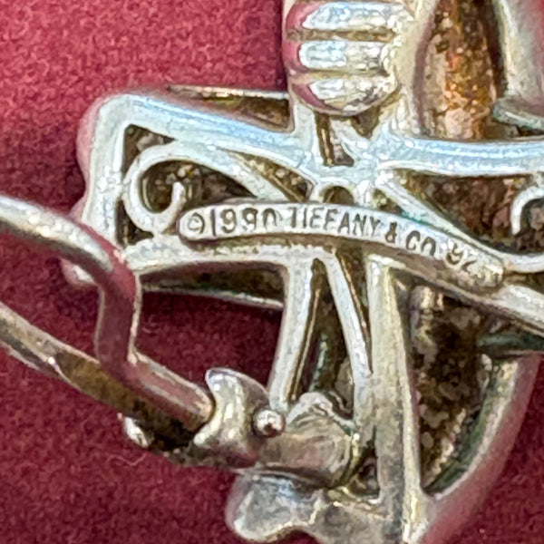Vintage Ohrclips aus Sterlingsilber mit dem charakteristischen X Motiv von Tiffany & Co.