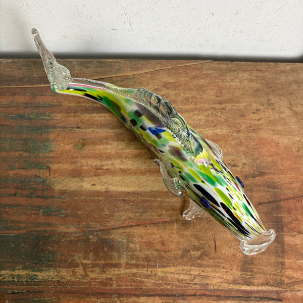 Vintage Murano Glas Skulptur Fisch