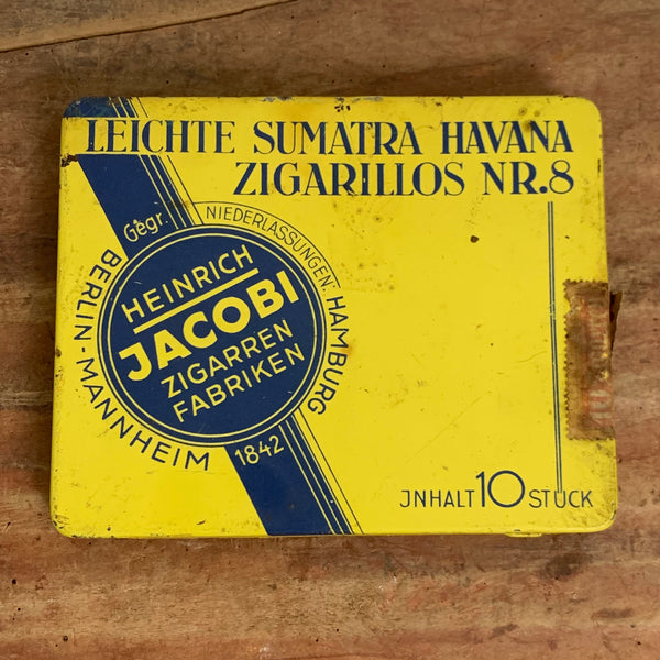 Vintage Zigarillos Blechdose Jacobi