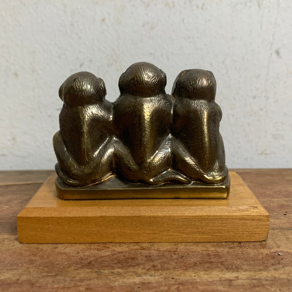 Mid Century Skulptur Die drei weisen Affen