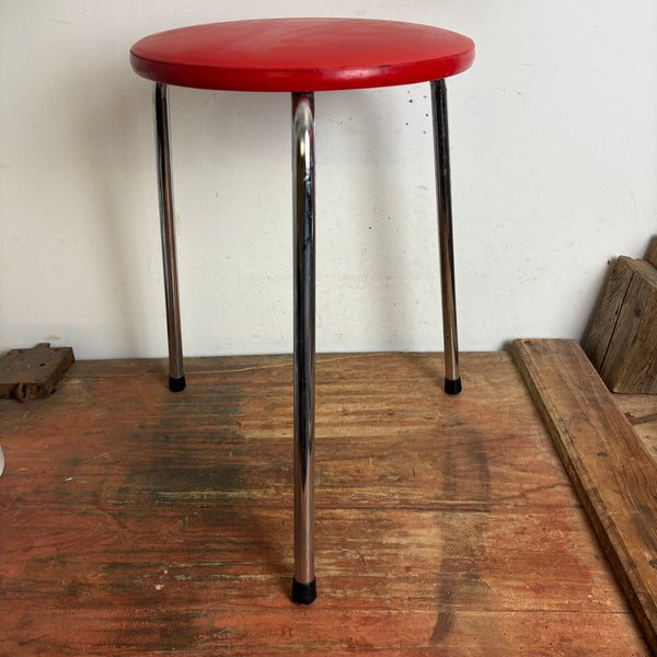 Vintage Stahlrohr Hocker