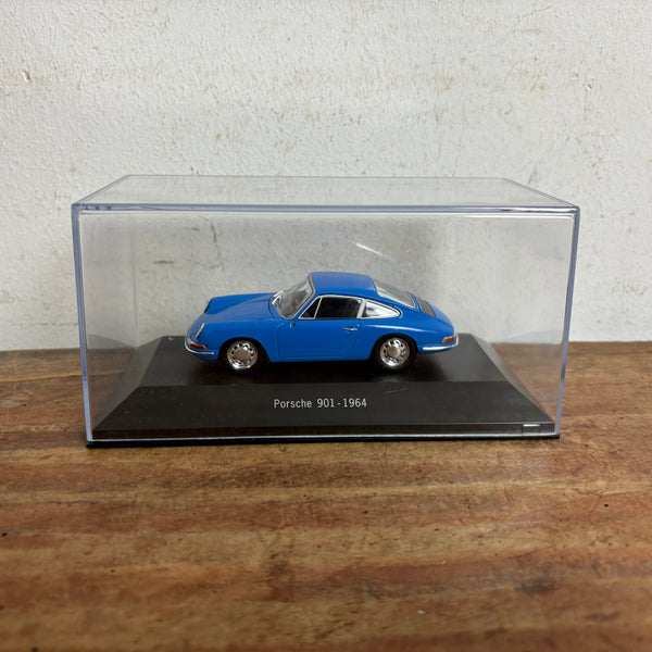 Automodell blauer Porsche 901 Baujahr 1964 von Atlas