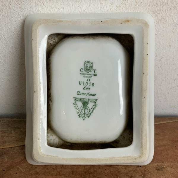Vintage Werbe Aschenbecher von Tielsch-Porzellan