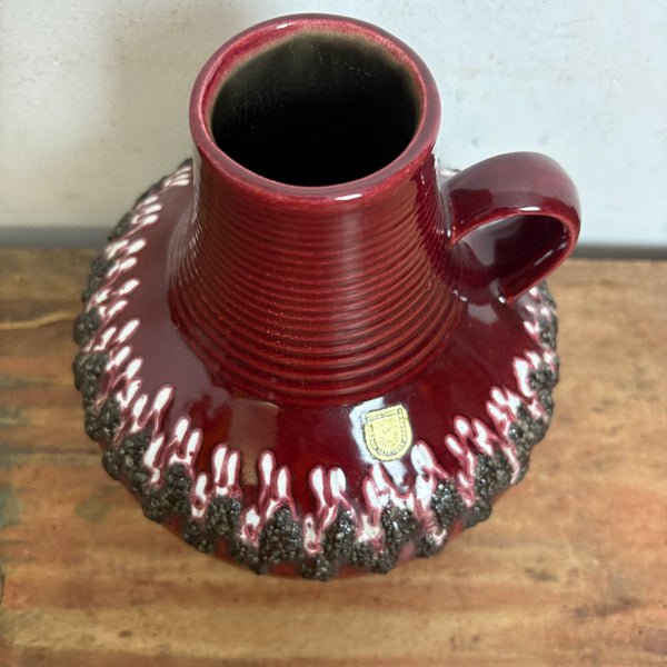 Vintage Fat Lava Keramik Vase von Fohr 411-20