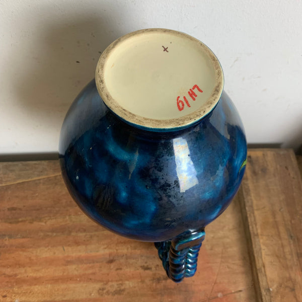 Vintage Keramik Vase Henkelkrug mit Distel Motiv von Hindelanger