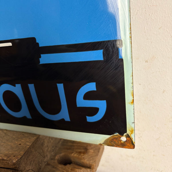 Emaille Schild Bauhaus Kaiser Idell Lampe