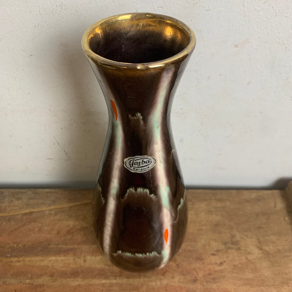 Vintage Mid Century Keramik Vase von Jasba 102-25