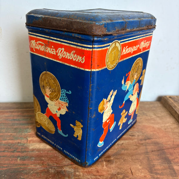 Vintage Blechdose Mundenia Bonbons Knusper Münze