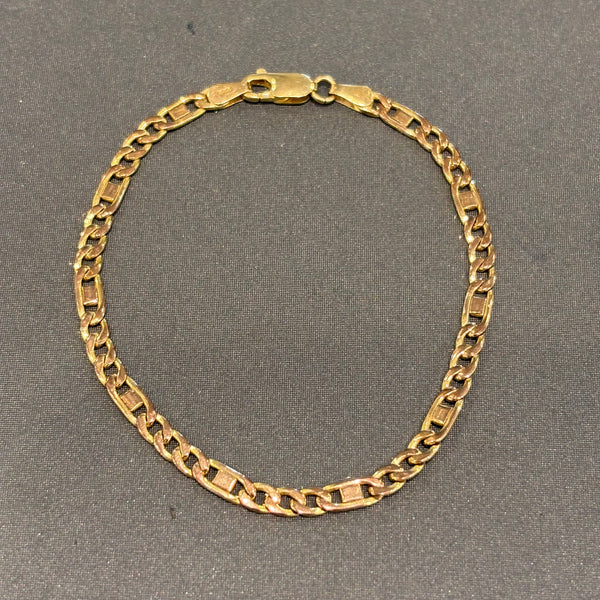 Stäbchenpanzerkette mit passendem Armband aus 333er Gold