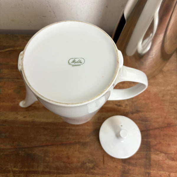 Mid Century Kaffeekanne mit Wärmehaube von Melitta