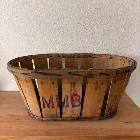 Vintage dekorativer Obstkorb Erntekorb Spankorb