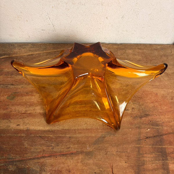 Vintage Murano Schale bernsteinfarben